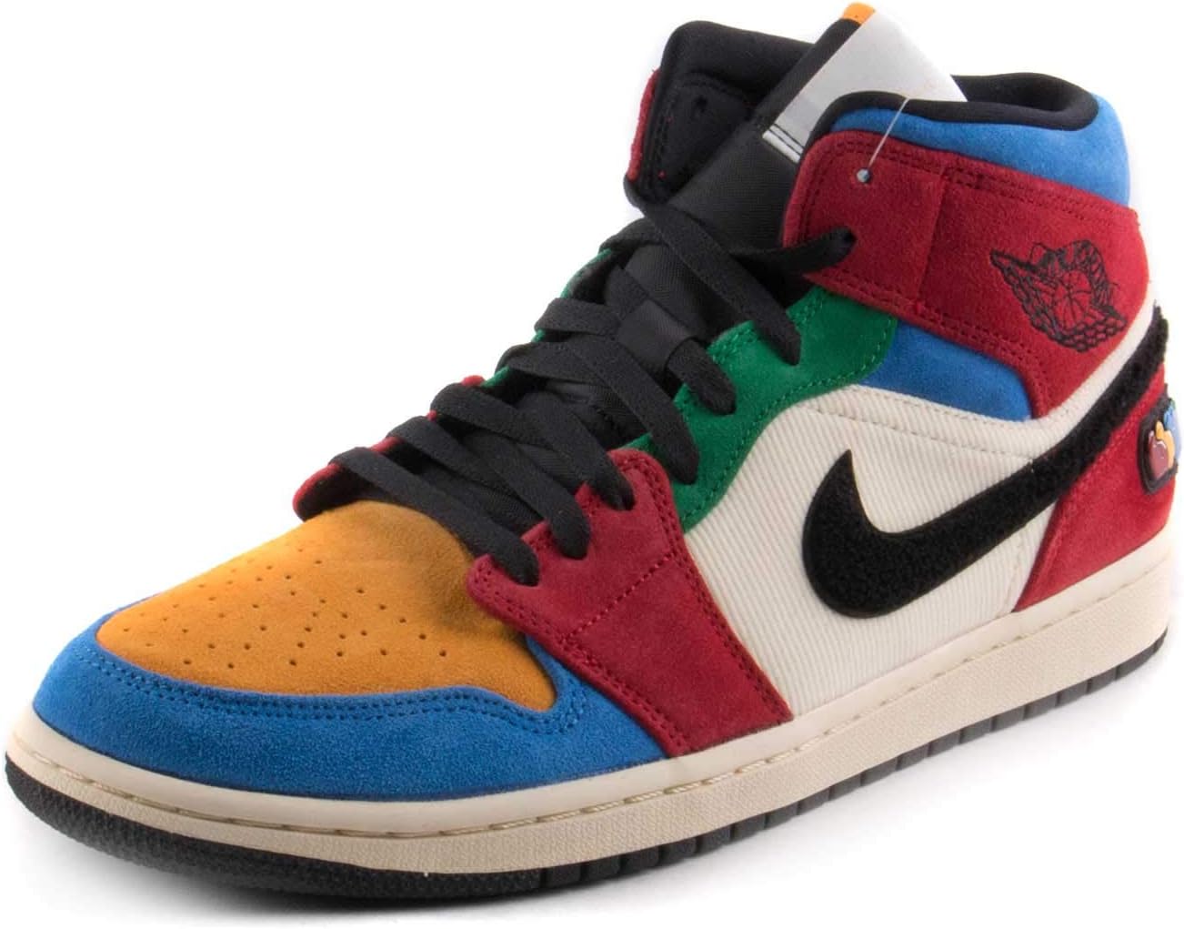 

Кроссовки Nike Air Jordan 1 Mid SE для мужчин, Muslin/Blk/Vrsty Red