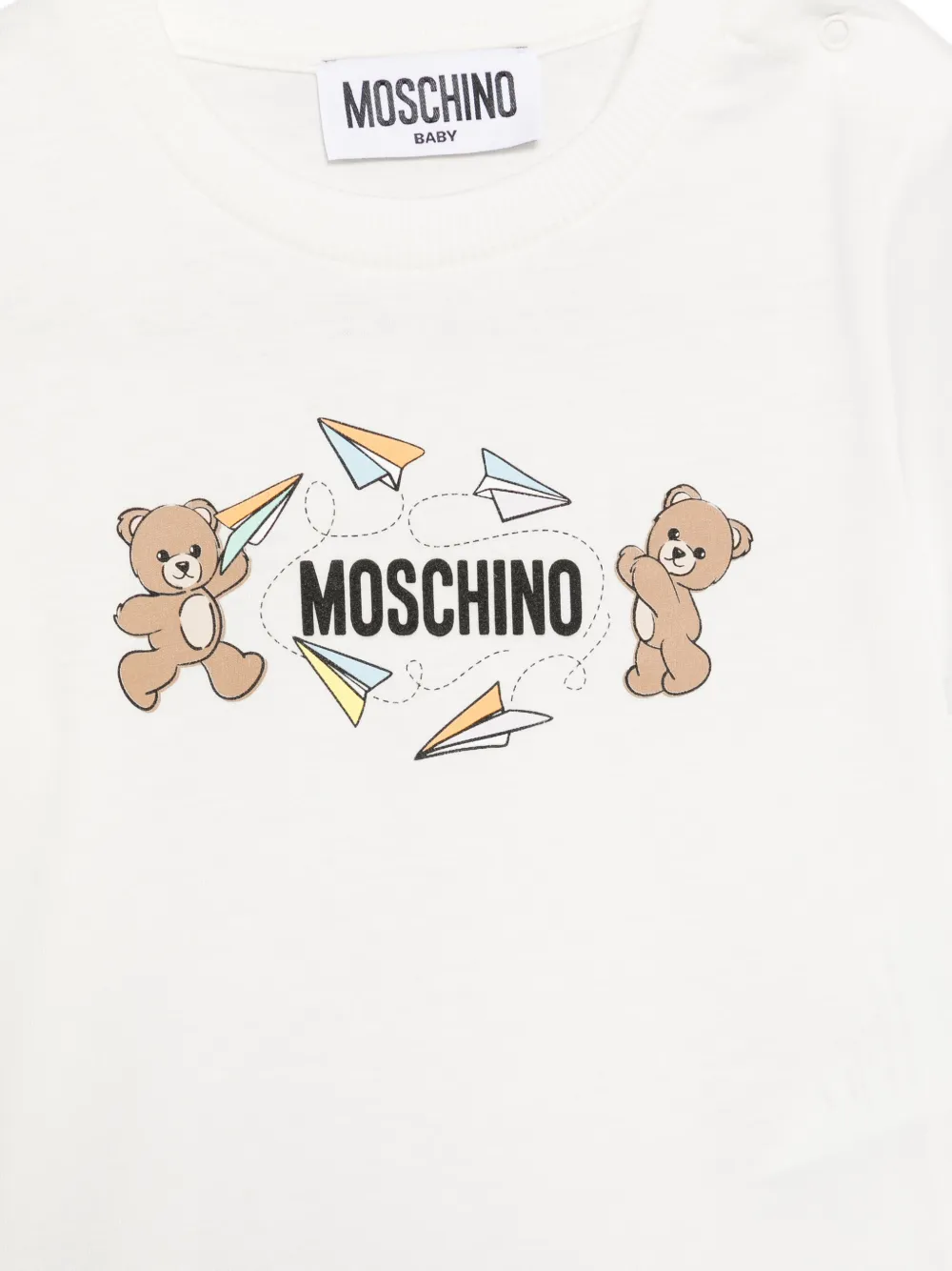 Комплект из двух шорт с принтом медведя Moschino Kids, белый — фото 3