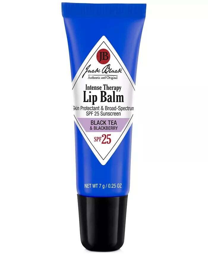 

Бальзам для губ Intense Therapy SPF 25 с черным чаем и ежевикой, 0,25 унции Jack Black