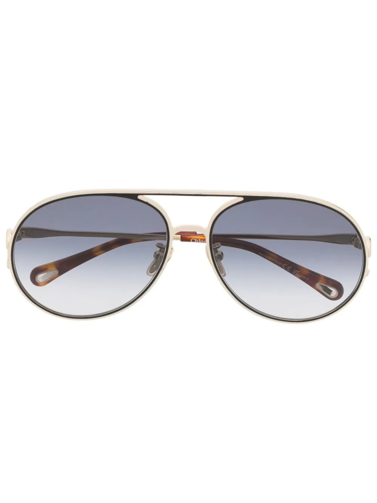 

Chloé Eyewear солнцезащитные очки-пилоты, золотой