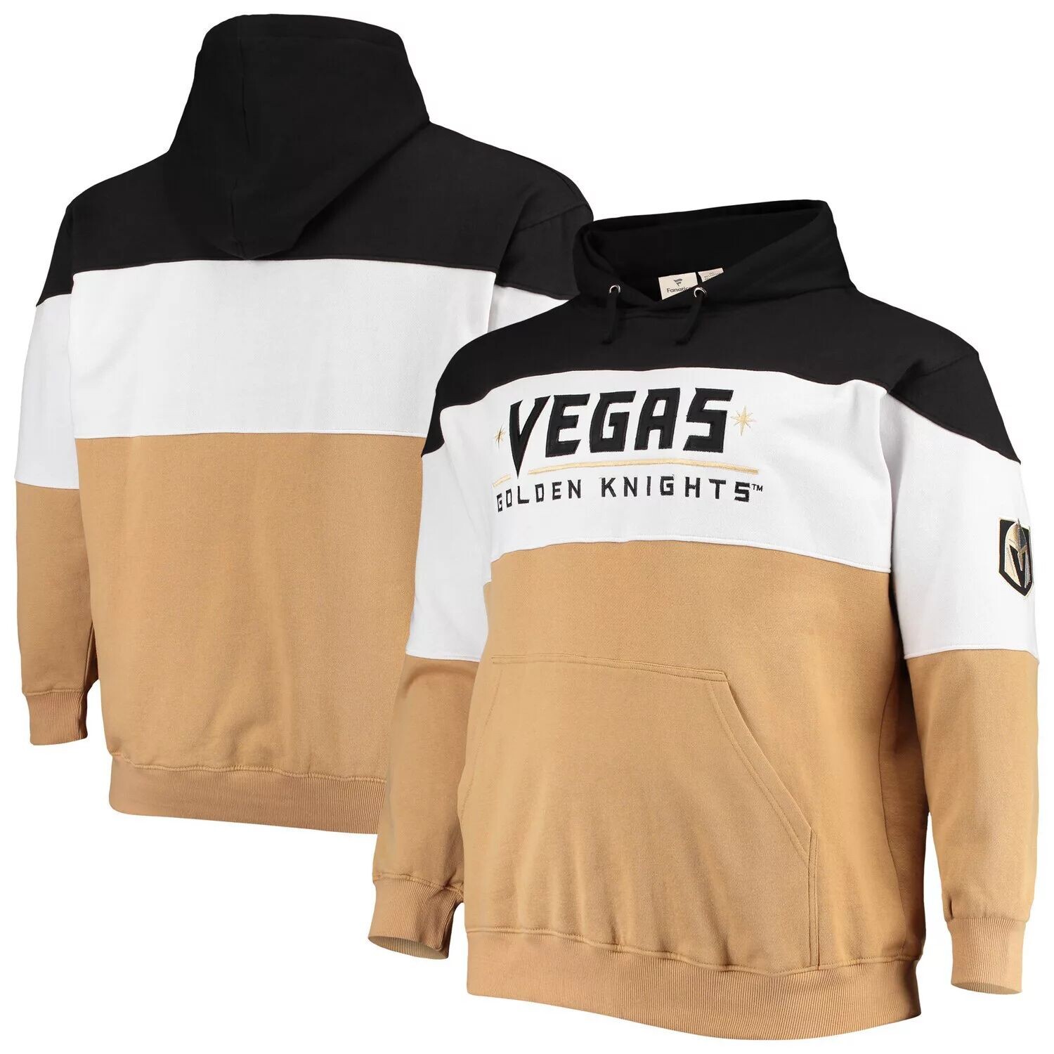 

Мужская фирменная черная/золотая флисовая толстовка с капюшоном Vegas Golden Knights Big & Tall с цветными блоками Fanatics, Черный;коричневый, Мужская фирменная черная/золотая флисовая толстовка с капюшоном Vegas Golden Knights Big & Tall с цветными блок