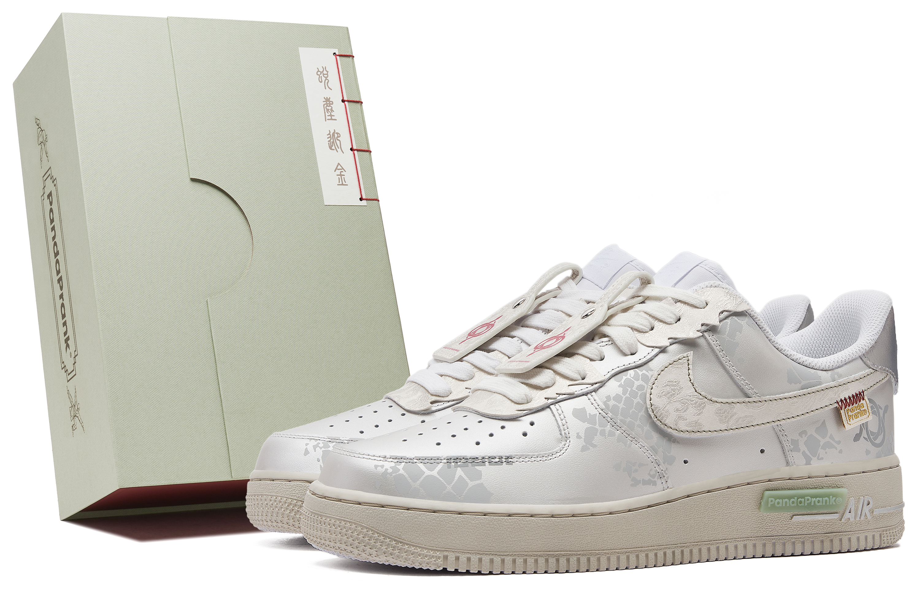 

Nike Кроссовки Air Force 1 с низким верхом, противоскользящие, износостойкие, для скейтбординга, мужские, бежево-серебристые