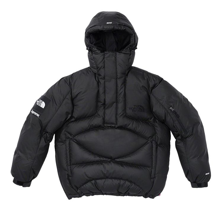 

Пуловер Supreme x The North Face 800-Fill Half Zip Hooded Pullover Black, черный