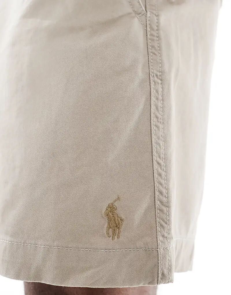 Шорты из эластичного твила с логотипом Prepsters icon бежевого цвета Polo Ralph Lauren — фото 2