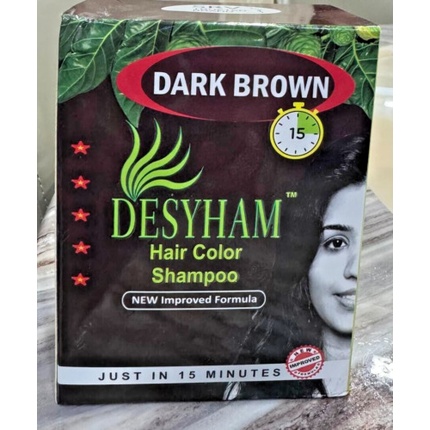 

Deshyam Hair Darkening Shampoo Краска для волос 28 мл x 5 упаковок Темно-коричневый Desyham
