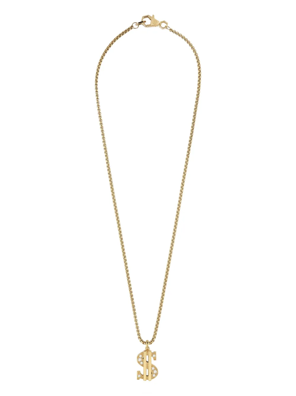 

Ожерелье-цепочка Plein Valentine с символом доллара Philipp Plein, золотистый