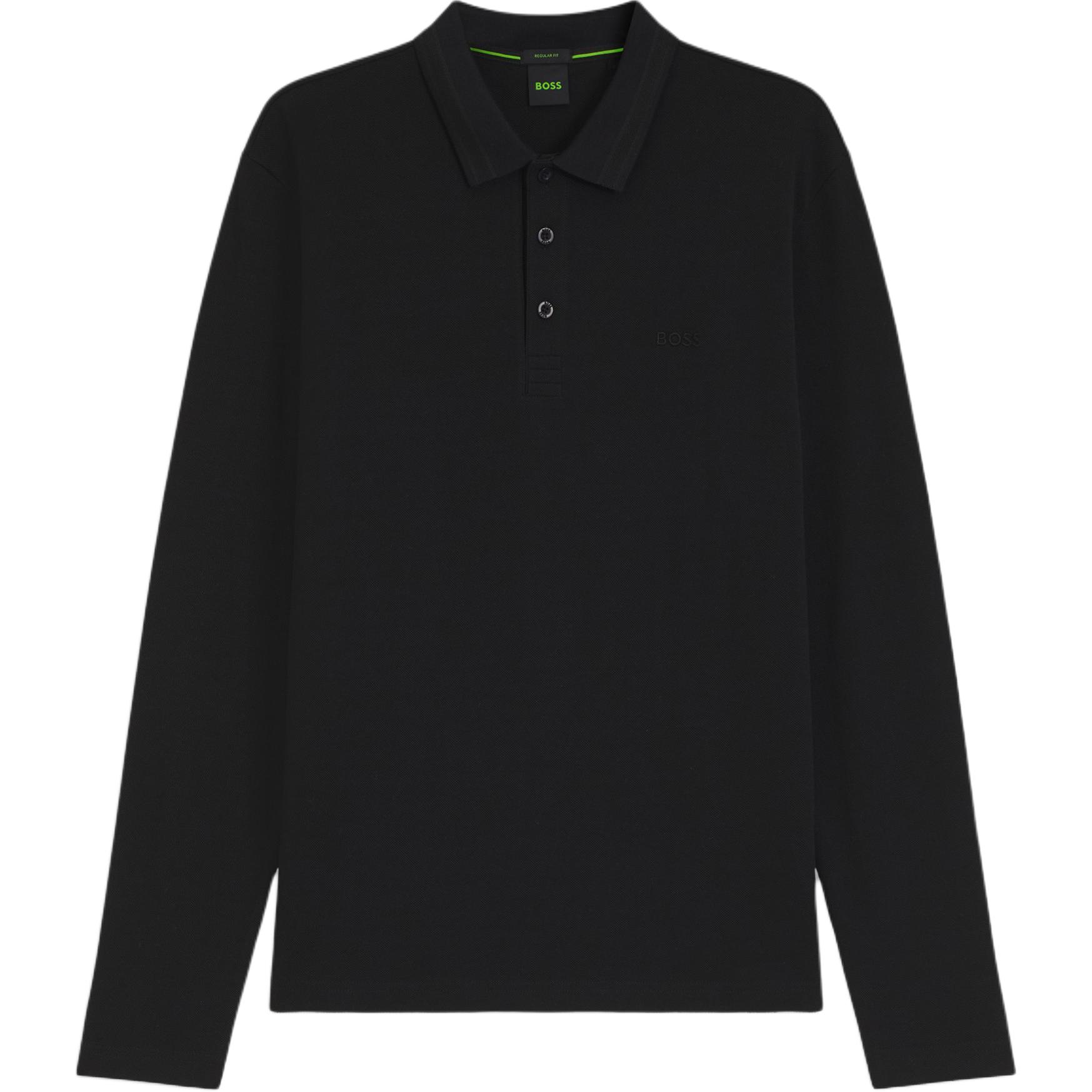 

Босс длинный рукав пике поло HUGO BOSS, черный