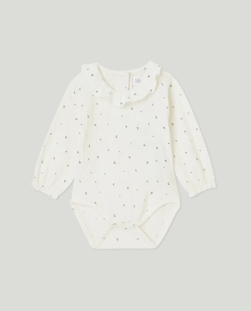 

Детское боди с длинным рукавом Baby El Corte Inglés, белый