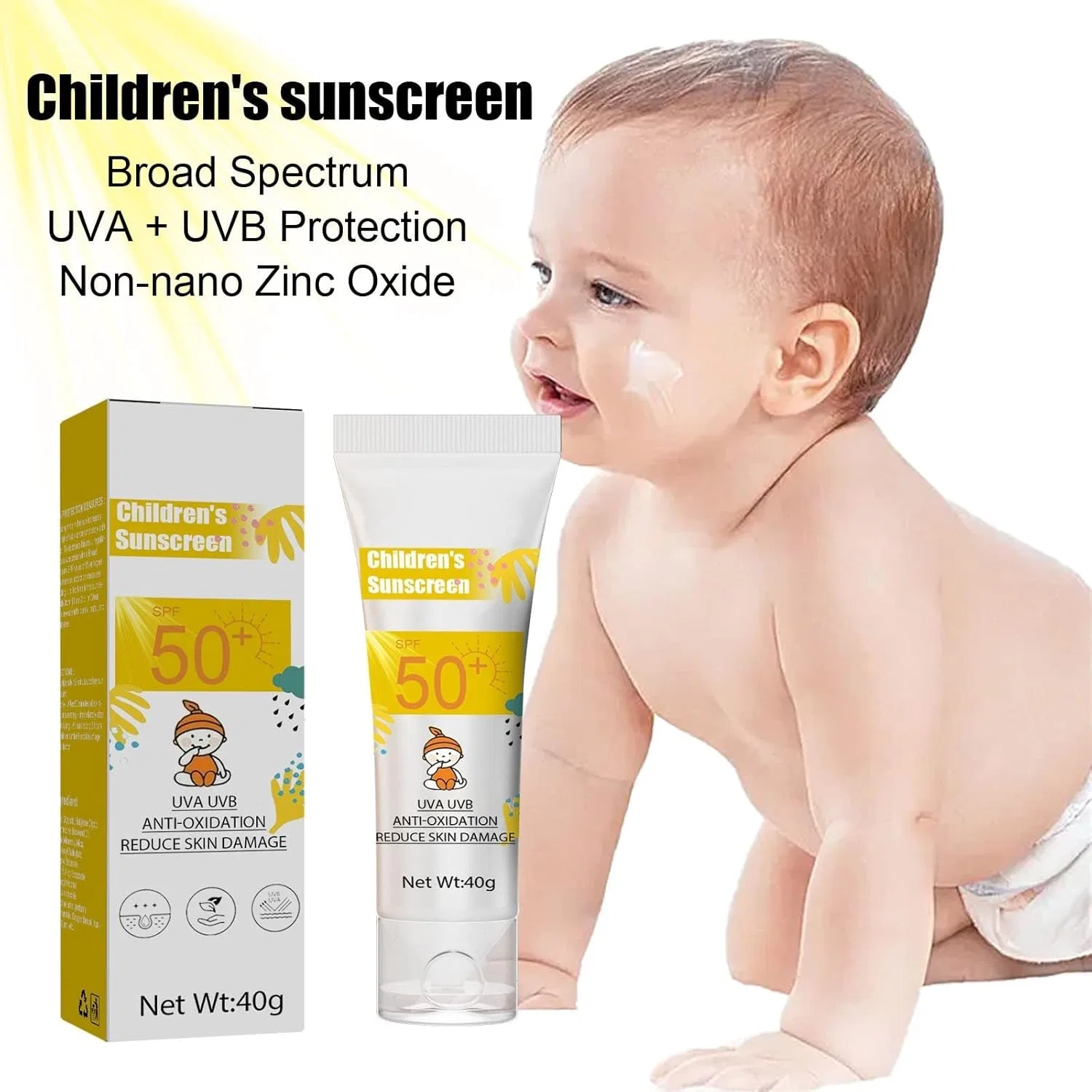 Детский солнцезащитный крем для тела Fresh Skin Gentle, Generic, 60 г — фото 4
