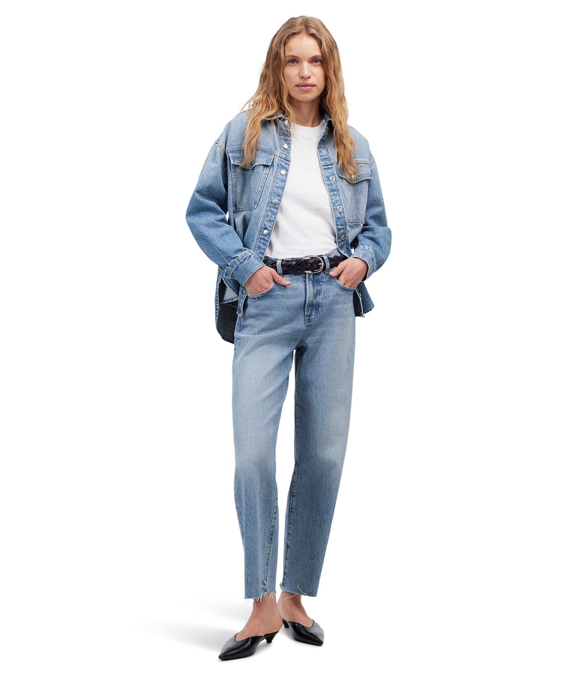 

Джинсы Madewell Perfect Vintage Wide Light Crop in Hallstead Wash, цвет Hallstead Wash