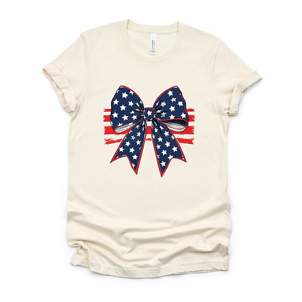 

Футболка с принтом Coquette patriotic bow Simply Sage Market, Cream