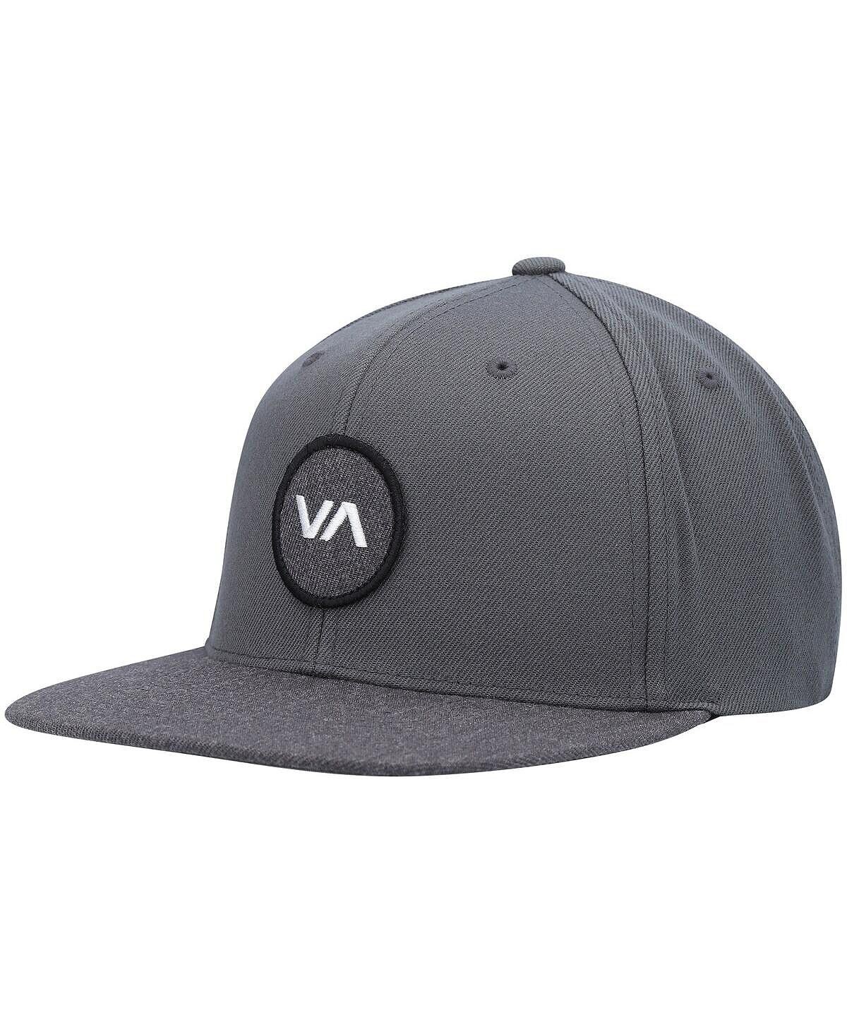 

Мужская регулируемая бейсболка Snapback графитового цвета с нашивкой VA RVCA