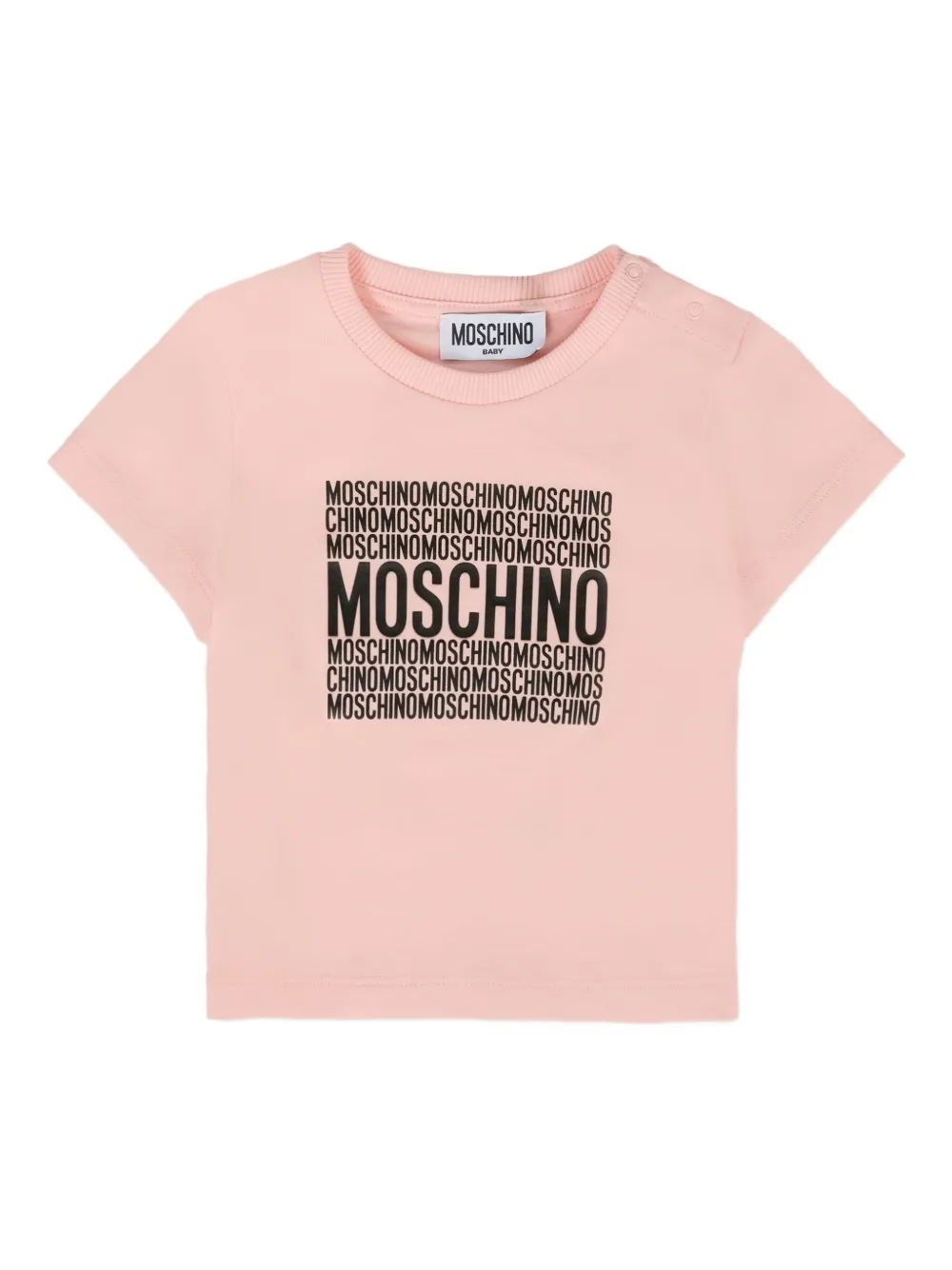 

Футболка с логотипом Moschino Kids, розовый
