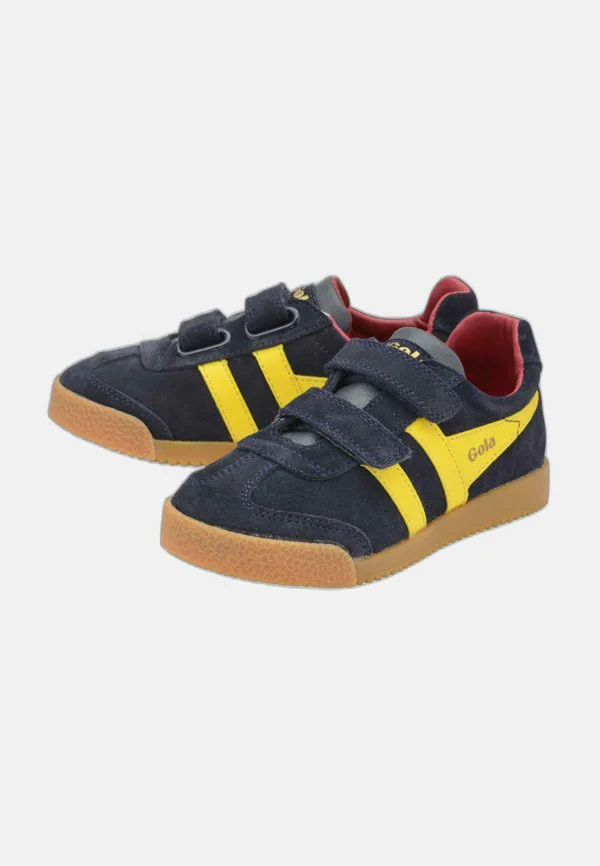 Кроссовки classics harrier с ремешком Gola, Bleu Marine Jaune Soleil Rouge — фото 2