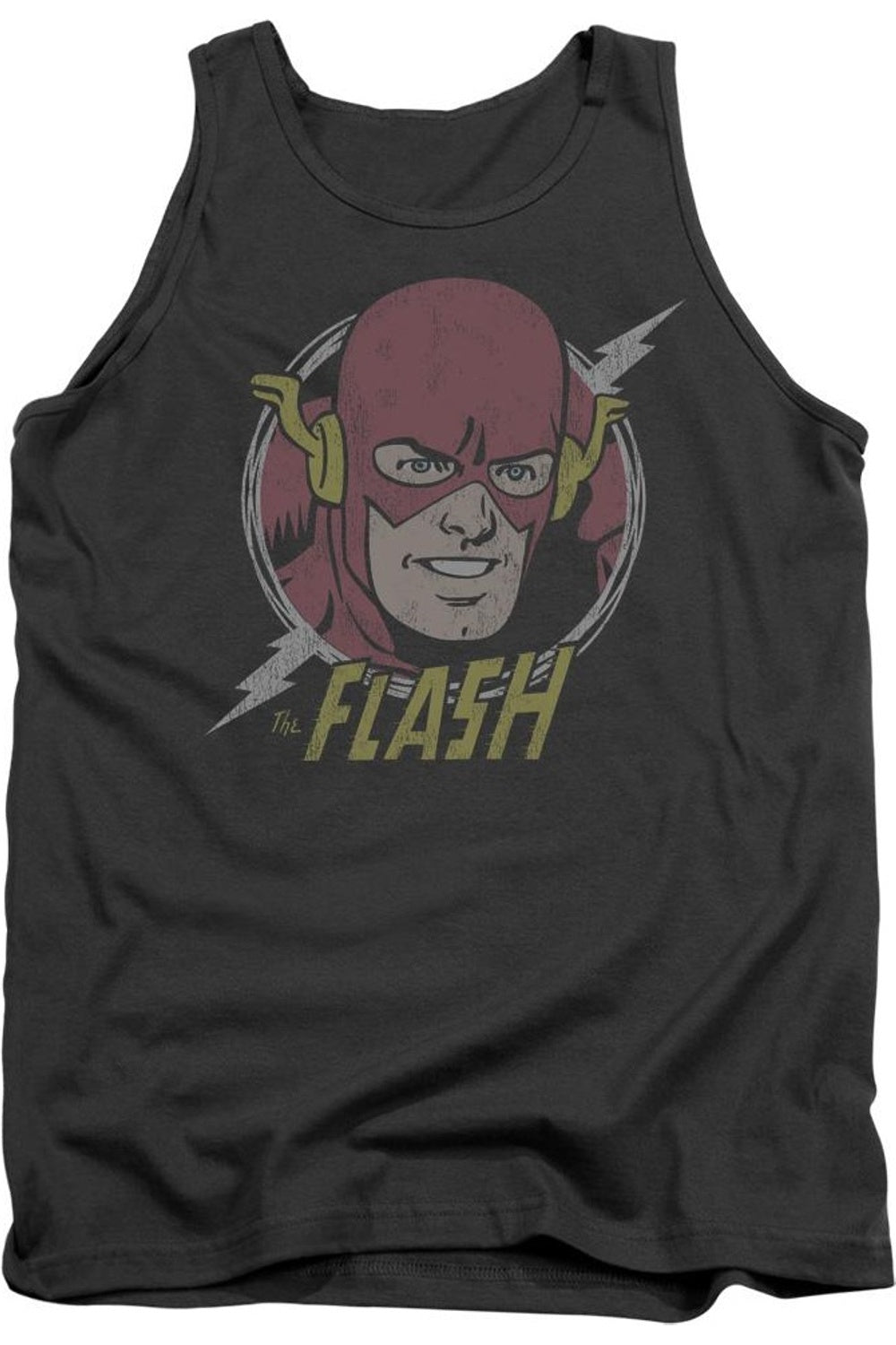 

Майка для взрослых DC Comics Flash Vintage Voltage Gildan, цвет charcoal