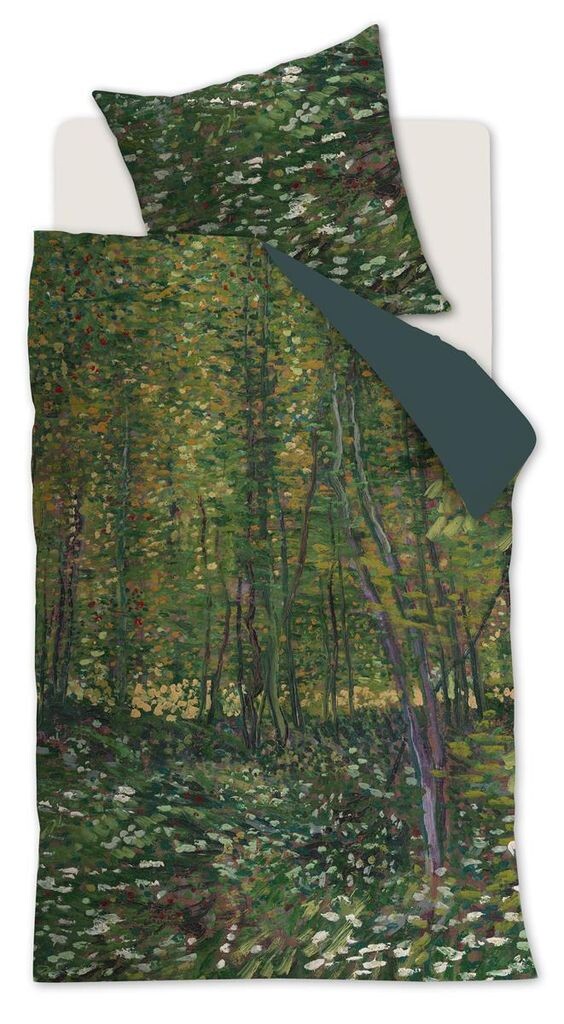 

Комплект постельного белья Beddinghouse x Van Gogh Museum Trees цвет зеленый 135х200см+80х80