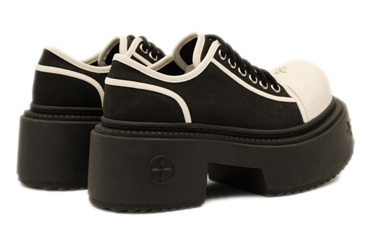 Compass Casual Одинарные Туфли Женские Черно-Белые SMFK — фото 3