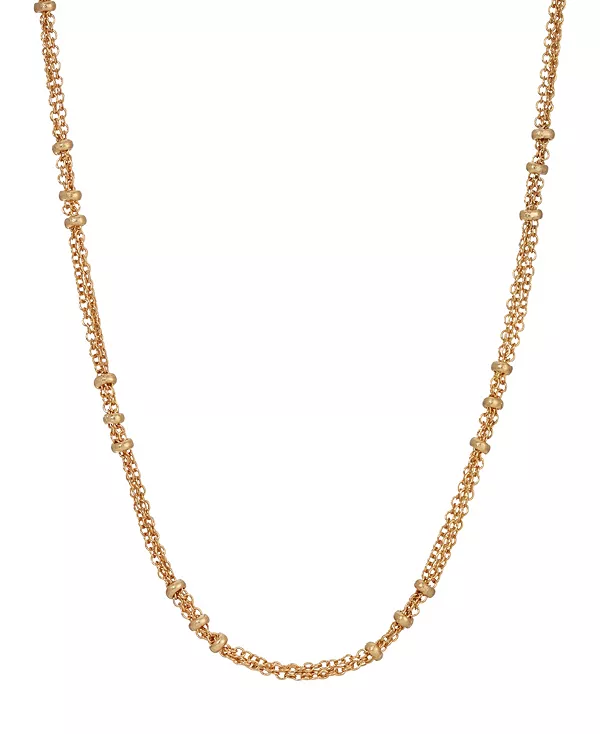 

Золотистое ожерелье-цепочка с звеньями 2028, yellow