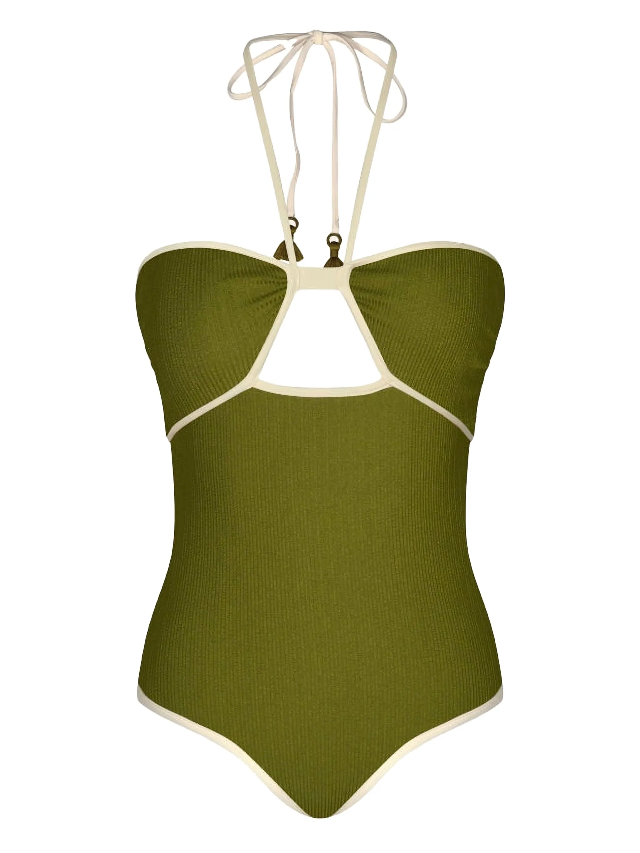 

Купальник Sea Salt с вырезами Johanna Ortiz, зеленый