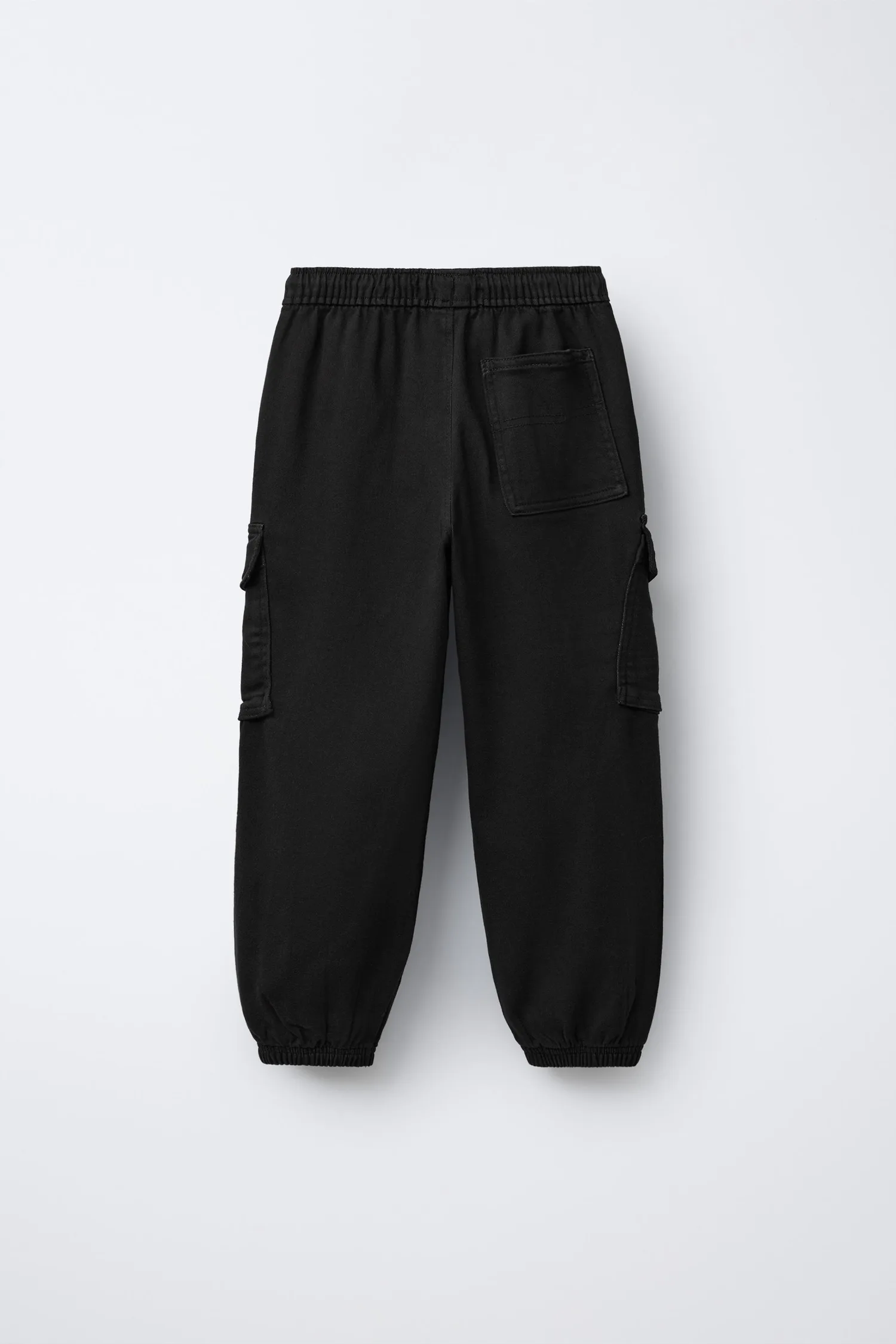 Спортивные брюки-карго с этикеткой Zara, черный — фото 2
