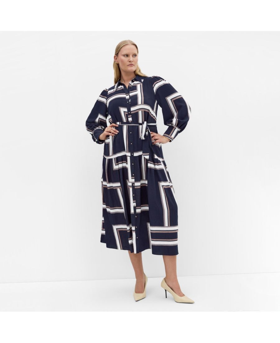 

Макси-платье с принтом Кинсли больших размеров CITY CHIC, Sleek stripes