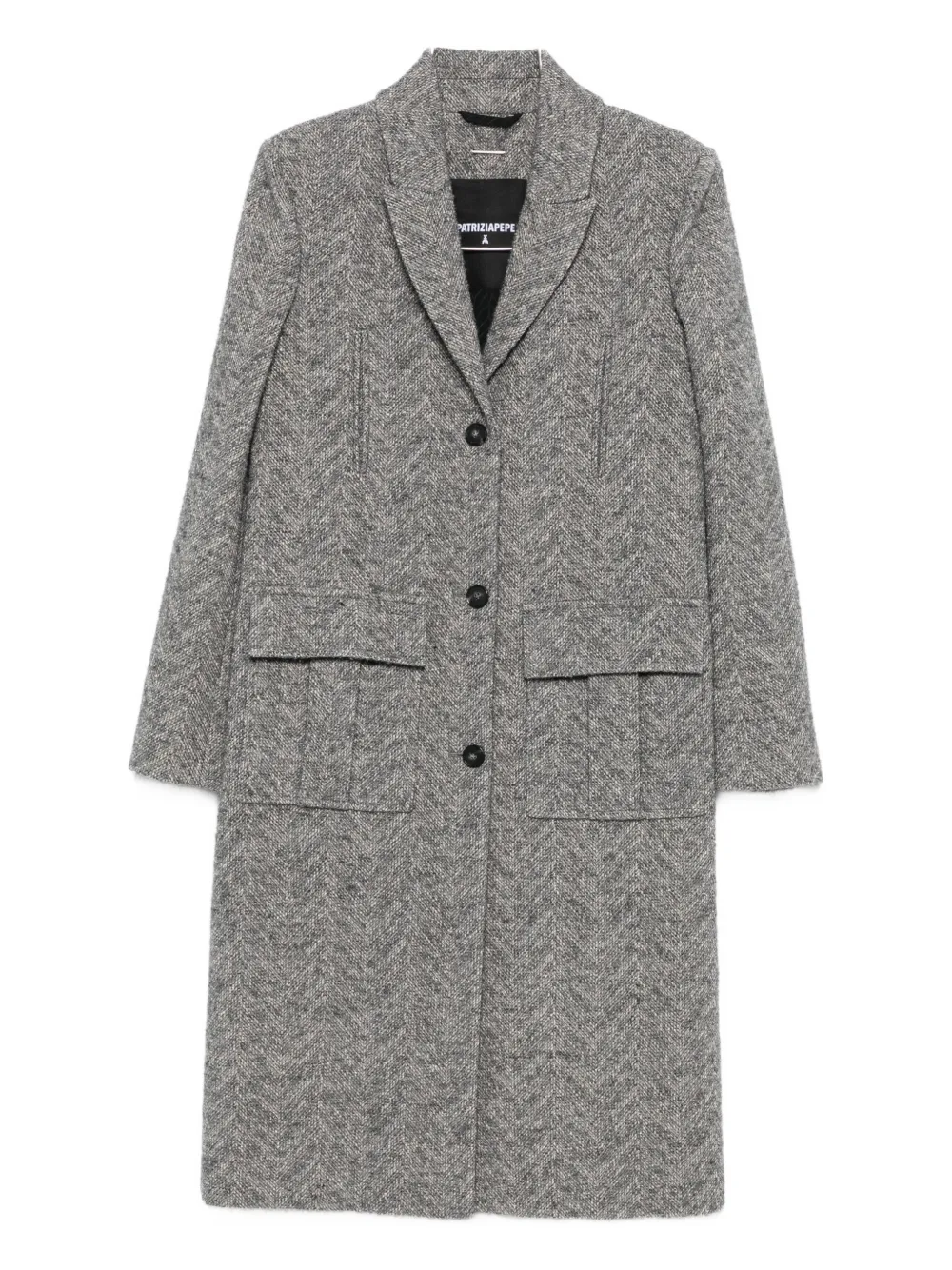 

Пальто "елочка" Patrizia Pepe, серый
