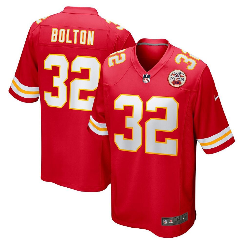 

Мужская красная майка Nike Nick Bolton Kansas City Chiefs Game, цвет Chf Red