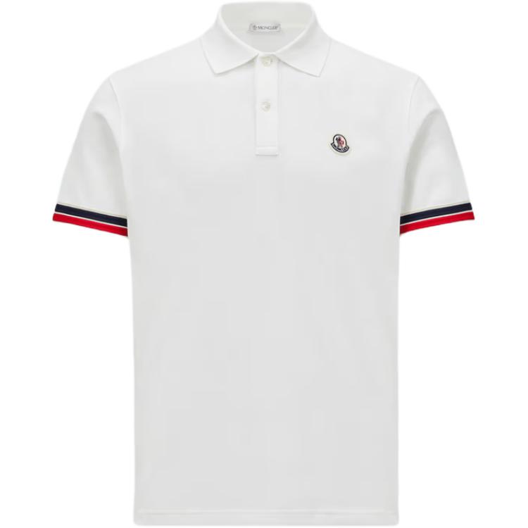 

Поло с коротким рукавом и нашивкой с логотипом Moncler, белый