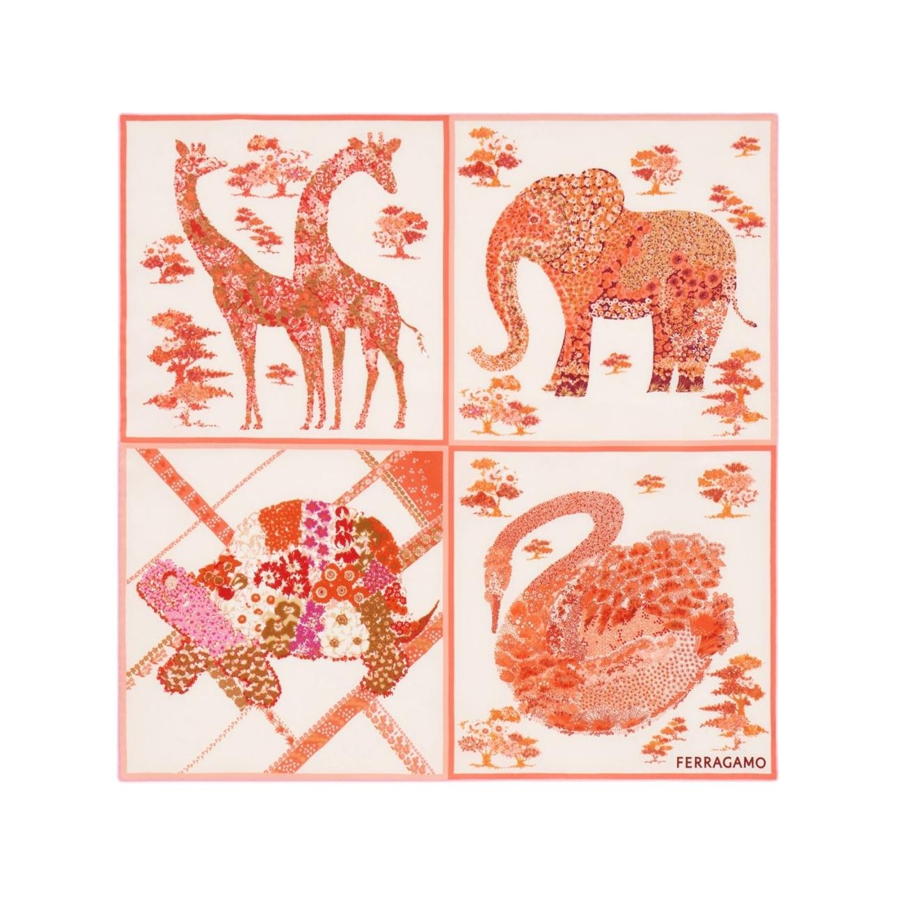 

Ferragamo Шёлковый шарф Mulberry розовый, Pink