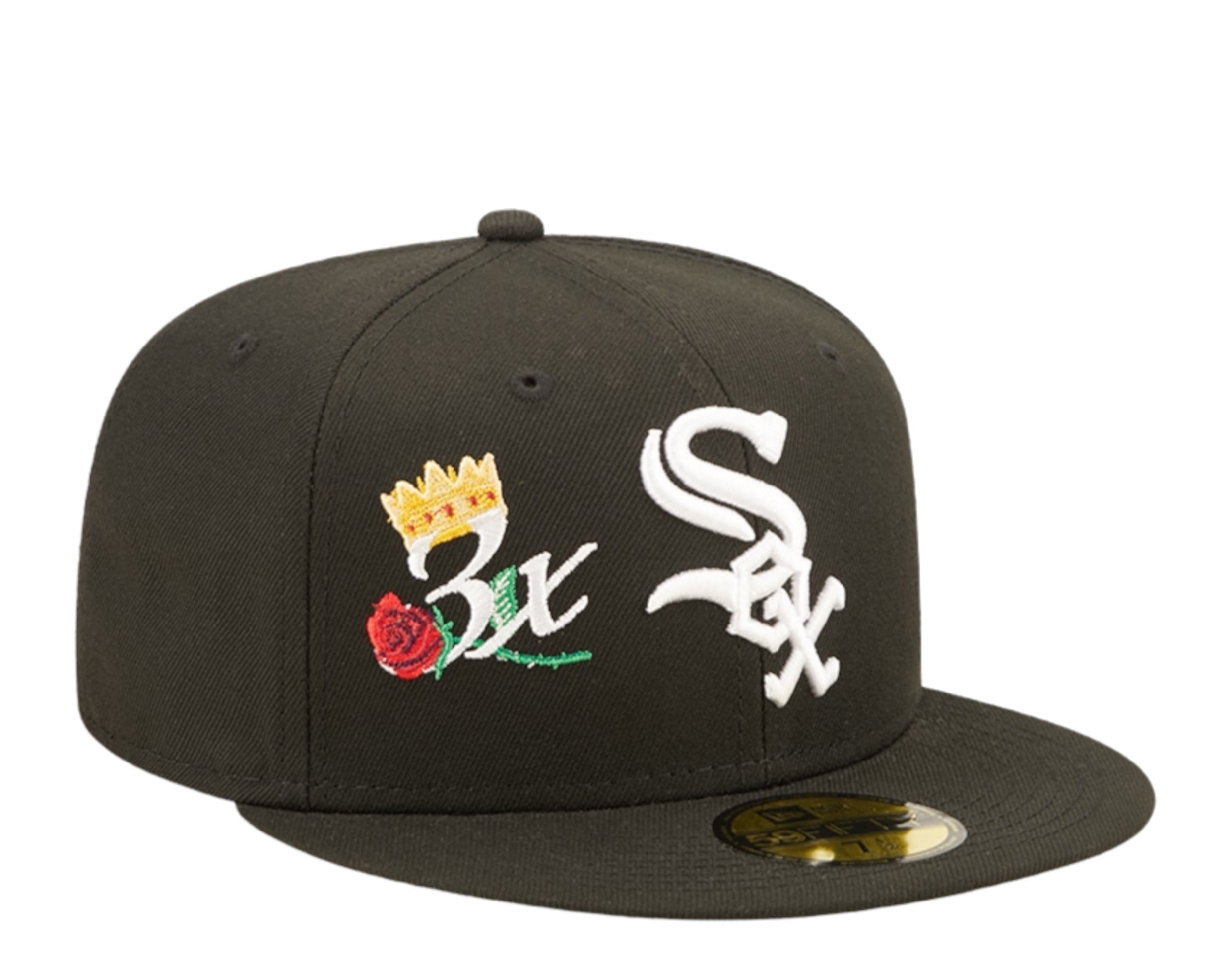 

Кепка New Era 59Fifty MLB Chicago White Sox Crown 3X Champs черная 60243491