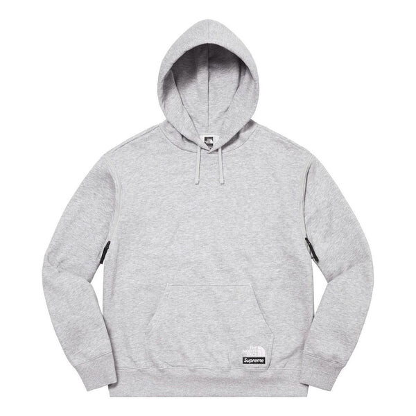 Толстовка x the north face convertible hooded sweatshirt 'grey' Supreme, серый — фото 2