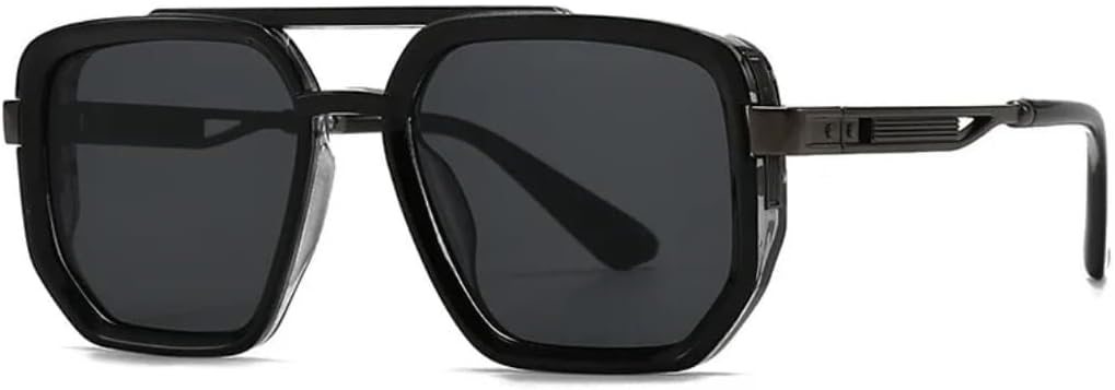 

Солнцезащитные очки для мужчин и женщин - защита UV400 - двойная перемычка, большая оправа, градиентные линзы, для занятий спортом на открытом воздухе и вождения LXLHWN, Tyj539-4