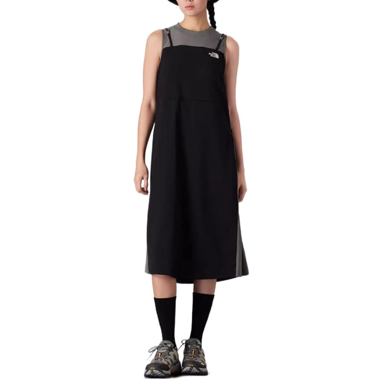 

SS25 Платье без рукавов женское THE NORTH FACE, cosmic черный pearl серый