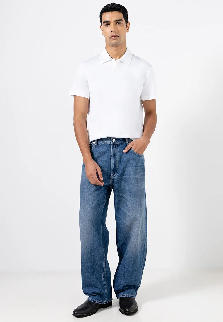 Поло, Slim Fit, Calvin Klein Jeans, ярко-белый — фото 4