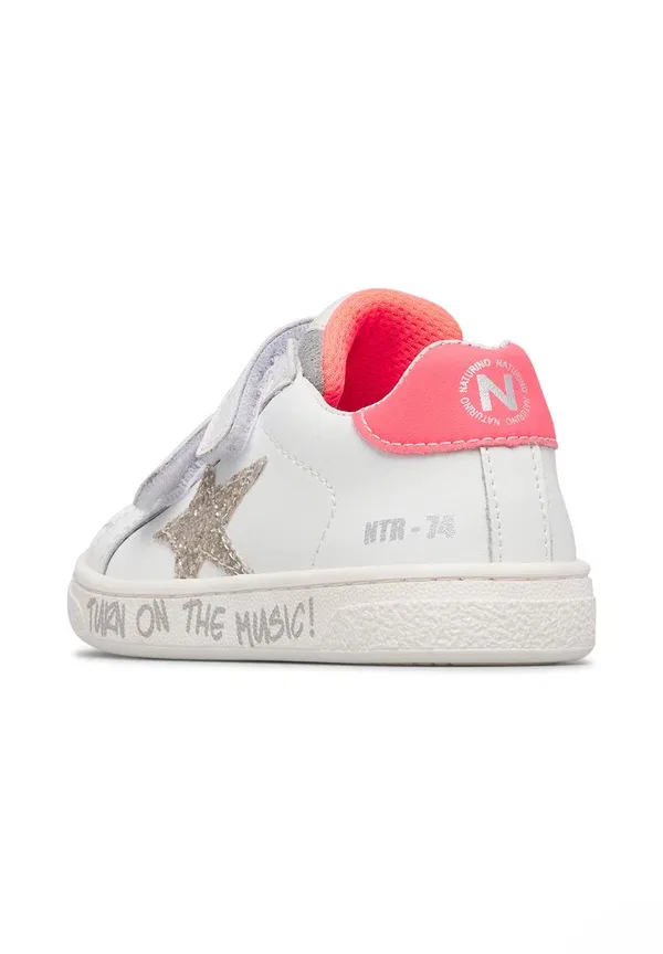 Пинетки Pinn vl baby shoes Naturino, белый/серый/фуксия — фото 4