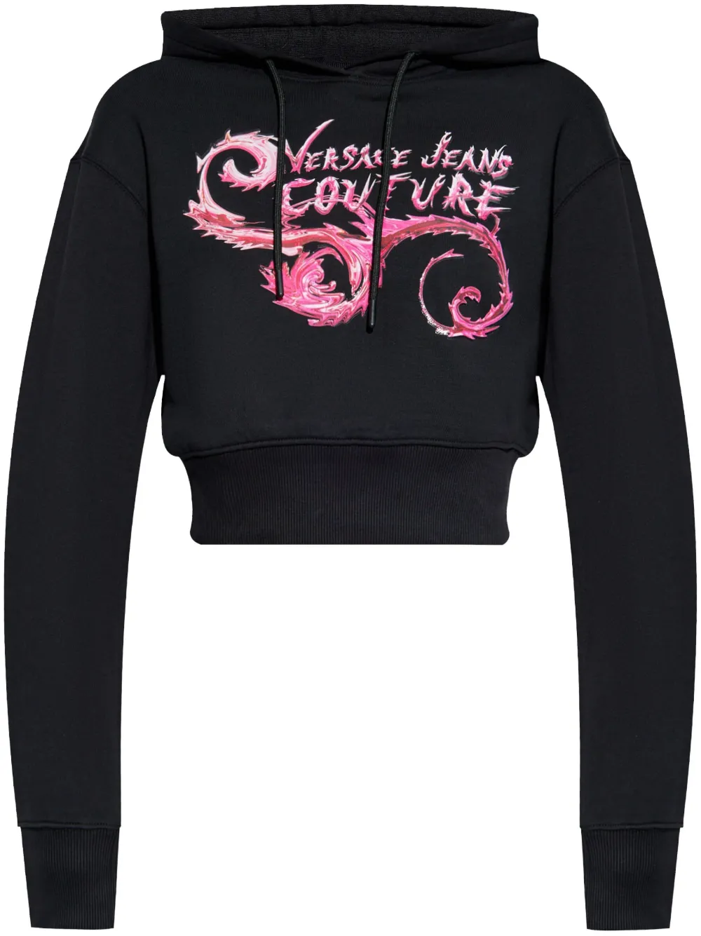 

Худи с логотипом Versace Jeans Couture, черный