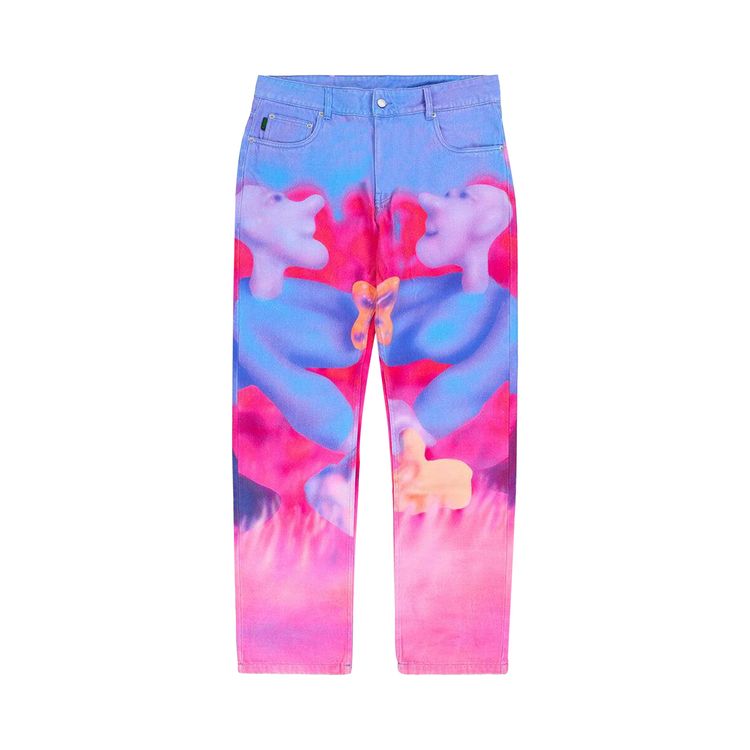 

Брюки Pleasures Interaction 5-Pocket Pants Pink, розовый