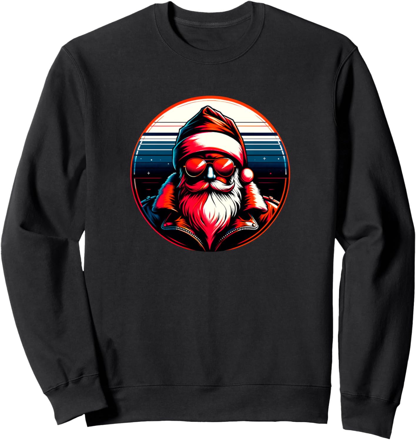 

Забавная рождественская толстовка в стиле киберпанк с Санта-Клаусом, черная Cyberpunk Santa Claus Funny Shop