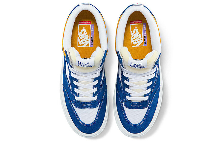 Кроссовки Vans Skate Half 'Blue White Yellow' — фото 4