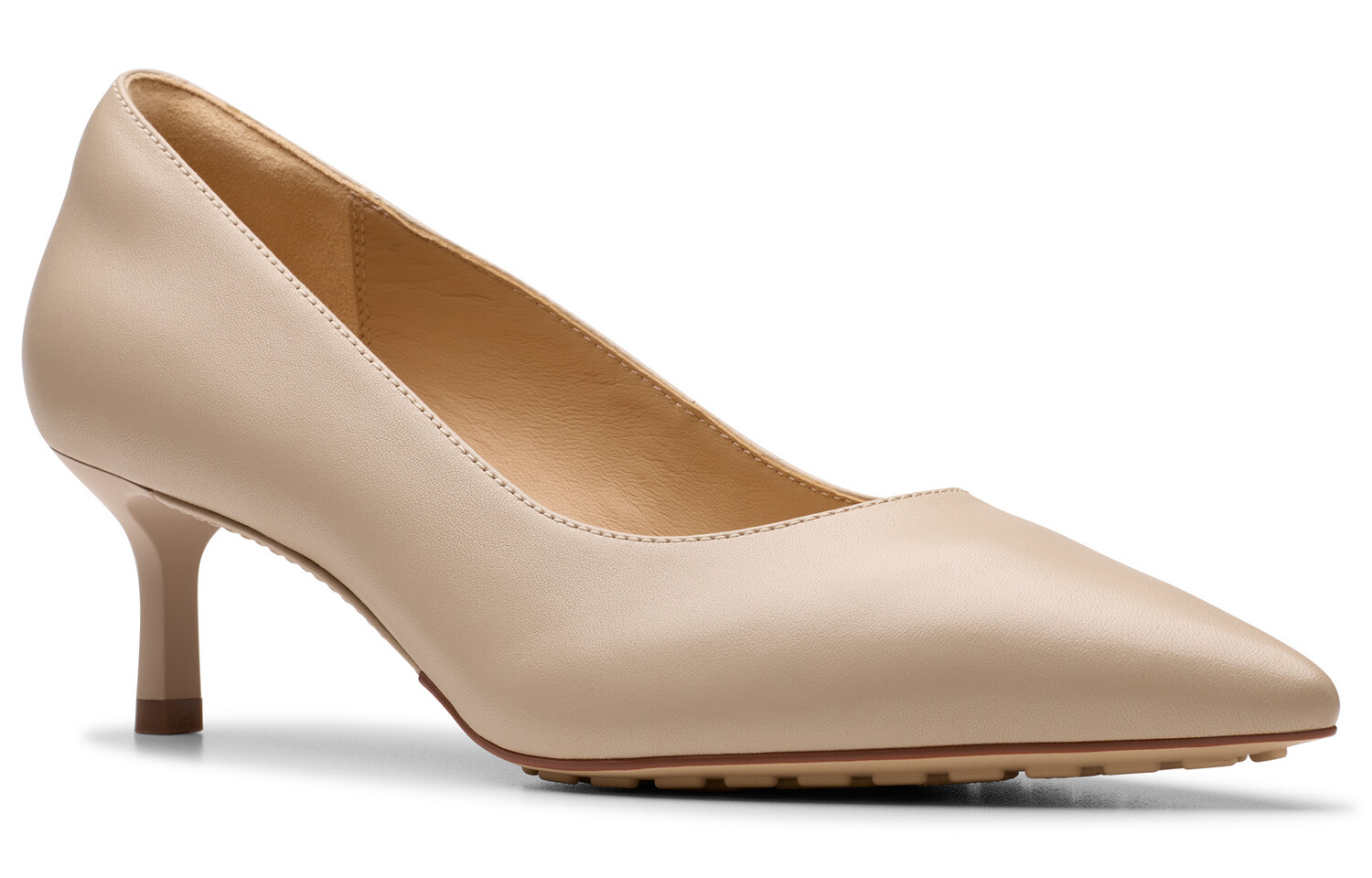 Туфли на высоком каблуке женские светло-коричневые Clarks — фото 2