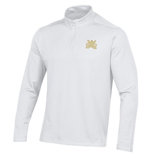 

Мужской белый свитшот Notre Dame Fighting Irish Ireland Motion с молнией на четверть Under Armour