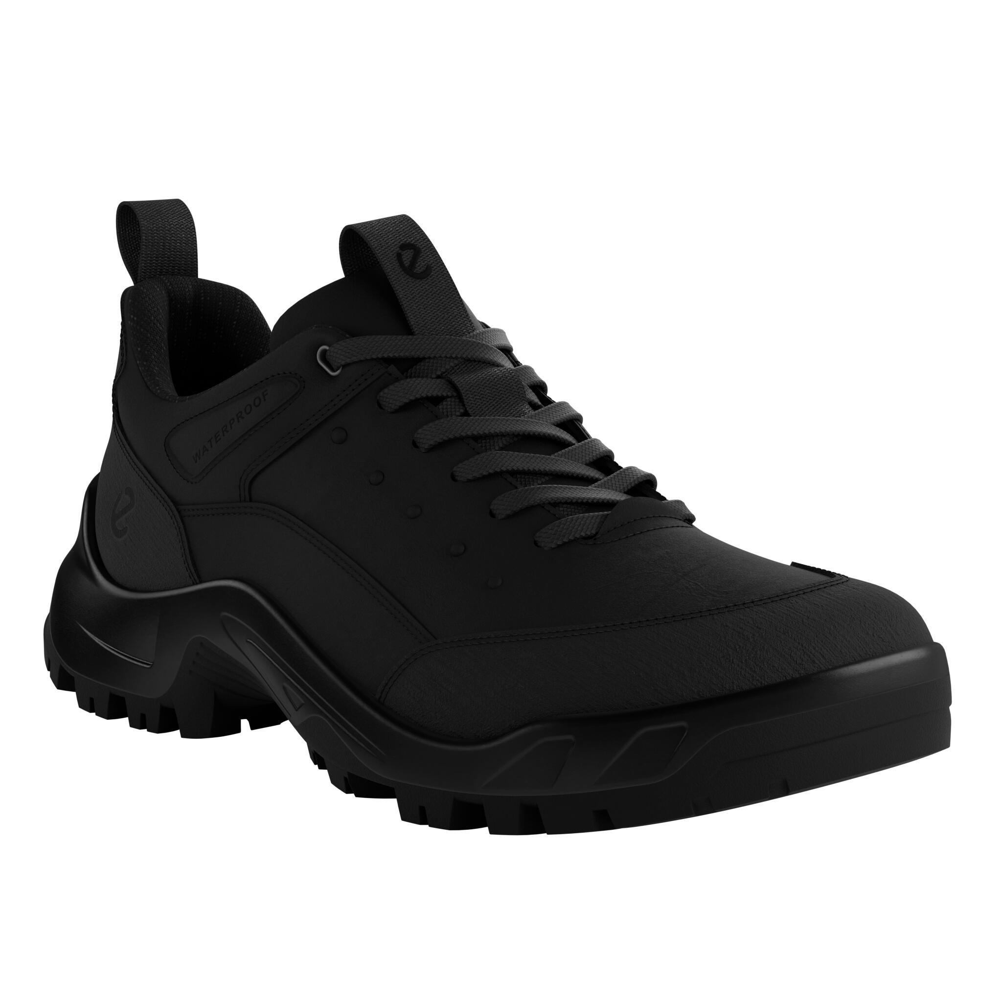 Мужские водоотталкивающие низкие кеды ECCO для бездорожья, BLACK/BLACK