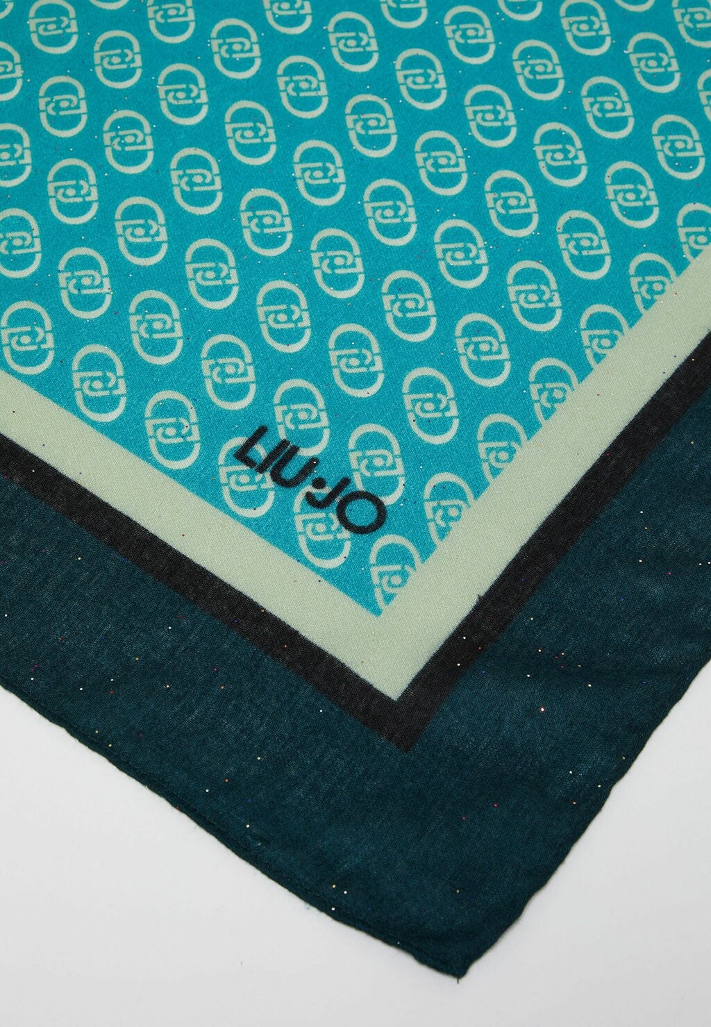 

Шарф WITH FLORAL PRINT AND LOGO LIU JO, бирюзовый
