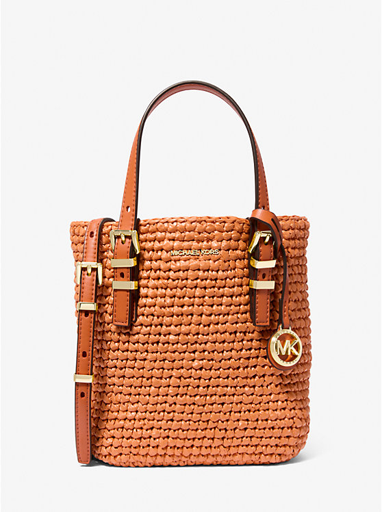 

Сумка через плечо Quinn очень маленького размера, вязаная крючком Michael Kors, синий
