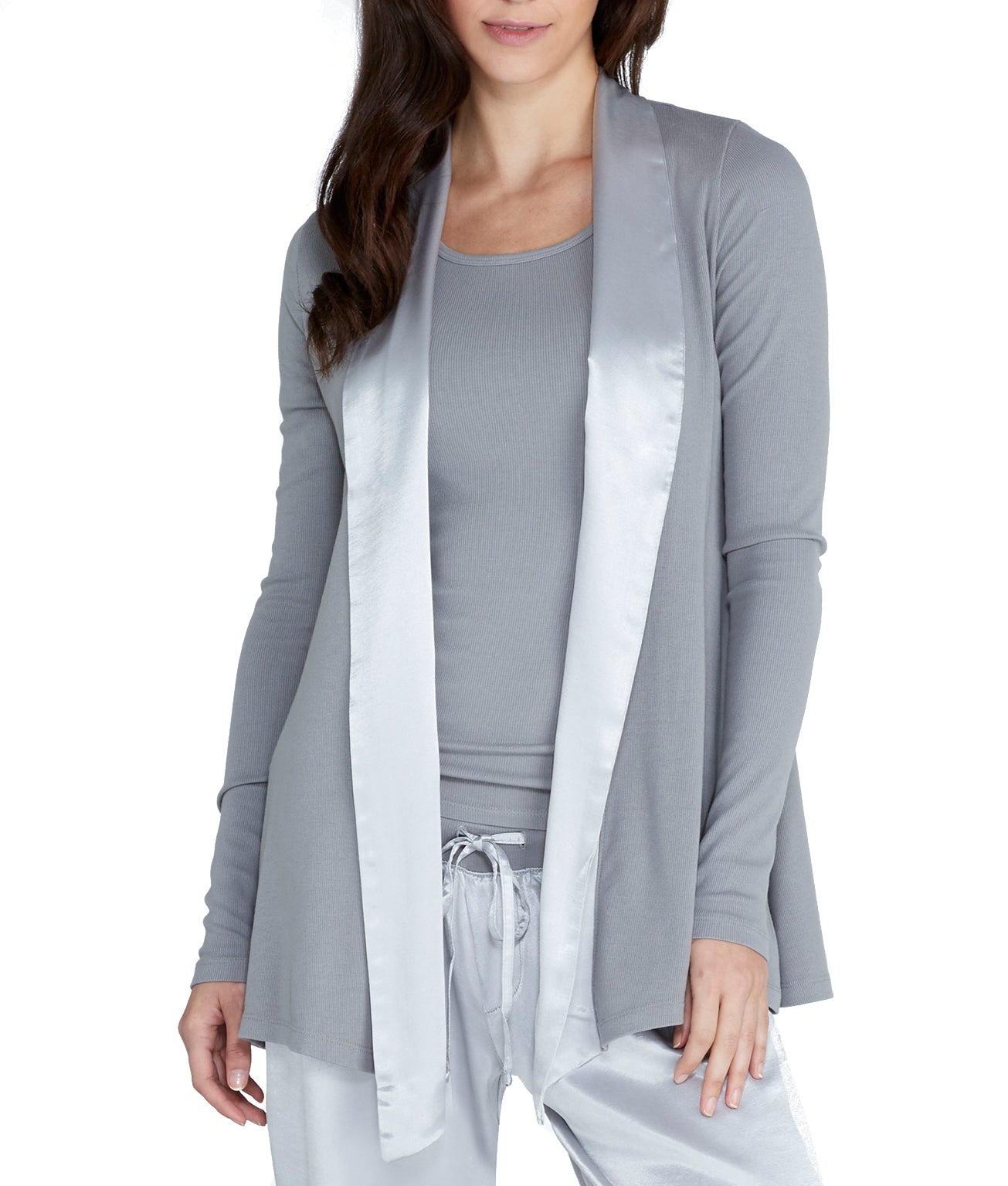 

PJ Harlow Женский вязаный кардиган Shelby Lounge Wrap, серебряный