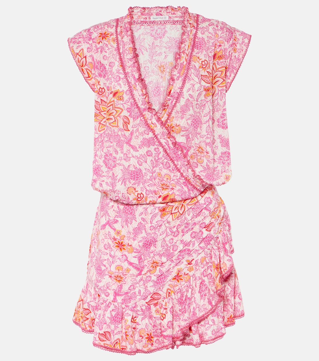 

Мини-платье с принтом Poupette St Barth, Pink Ananas