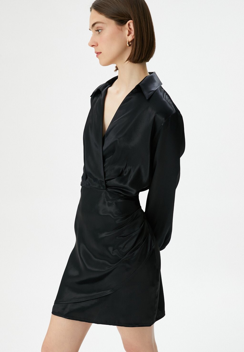 

Коктейльное платье / Вечернее платье LONG SLEEVE SHIRT NECK Koton, черный