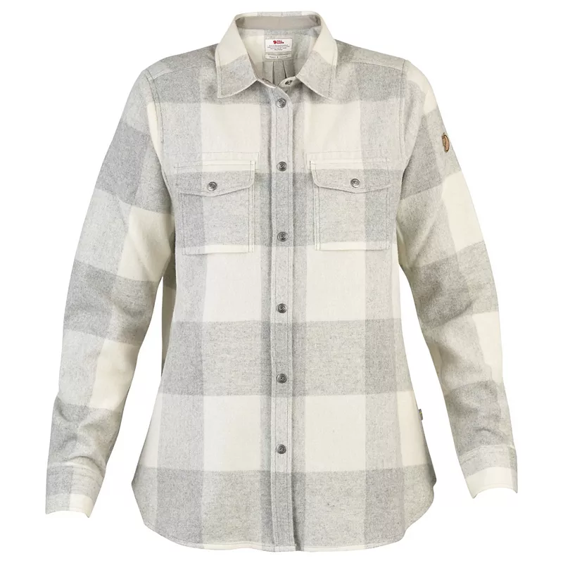 

Женская рубашка Fjallraven Canada LS, цвет Fog/Chalk White