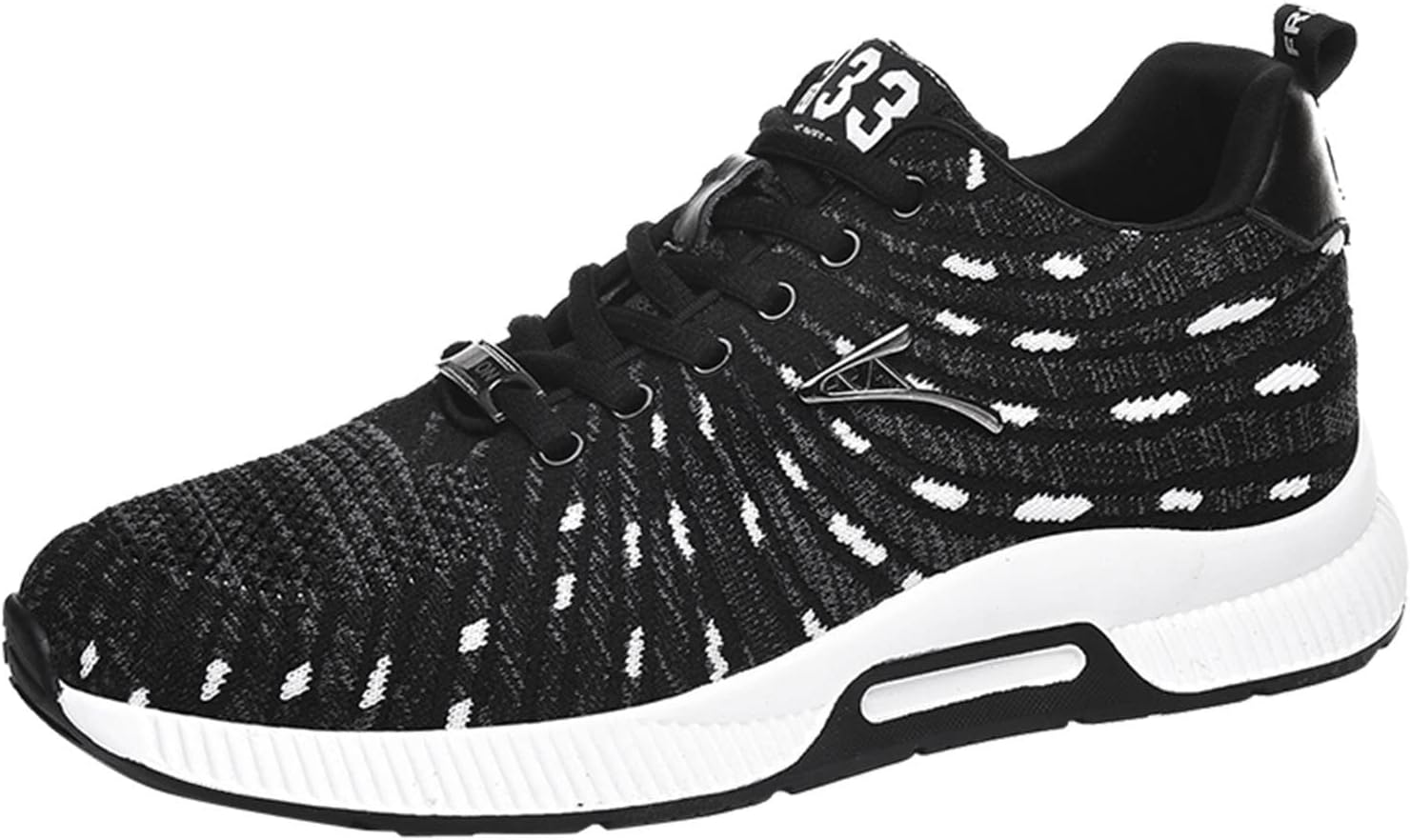 

Мужские кроссовки-лифты, повседневные вязаные сетчатые спортивные кроссовки для ходьбы, невидимые обувь с увеличением роста, модные кроссовки Meidiastra, белый/черный