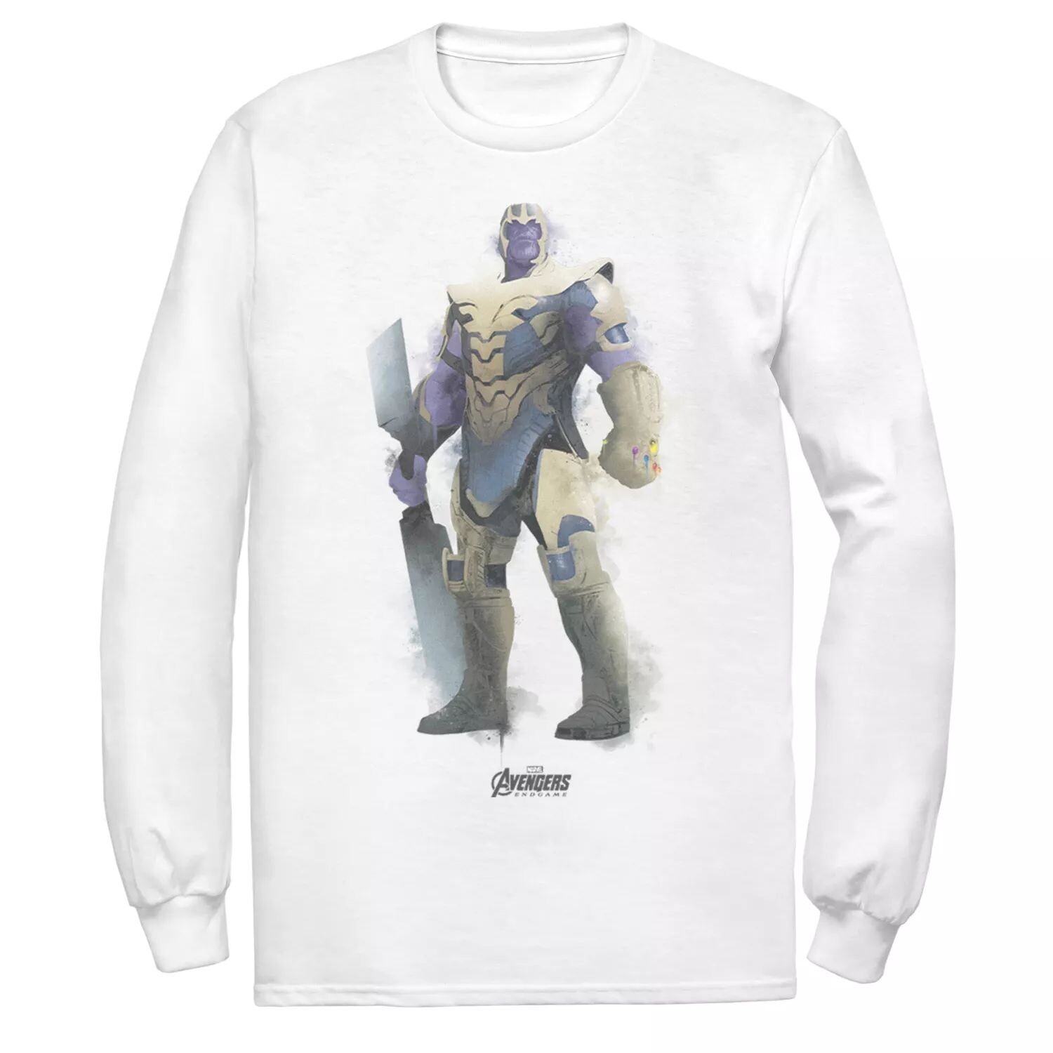 

Мужская футболка с длинными рукавами и красками Avengers Thanos Marvel
